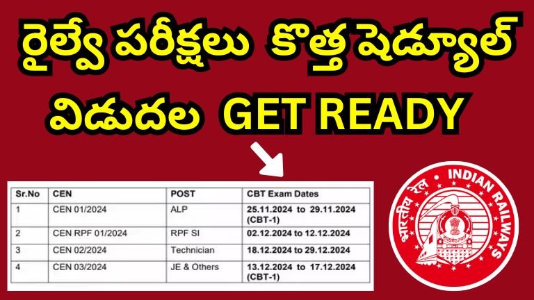 Revised Railway Exam Schedule